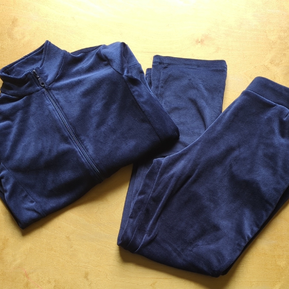 Kim Rogers Deep Navy Fleece Jacket and Pants Set